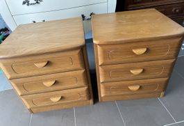 2er Set Nachttischli / Eiche Holz