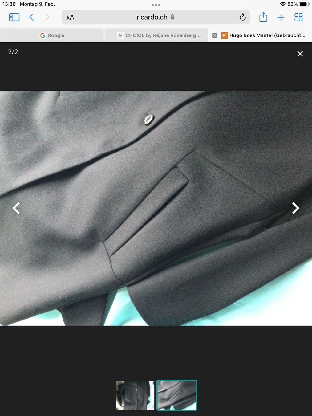 Hugo Boss Cappotti: Hugo Boss Mantel – Usato da Nussbaumen AG venduto da Graefin1964 3