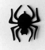 5 Spinnen klein gestanzt Halloween DIY Papier Die Cuts