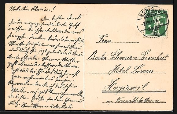 Cartoline postali: AK Herisau, Kurhäuser in Heinrichsbad – Usato da Berlin venduto da bartko-reher 1