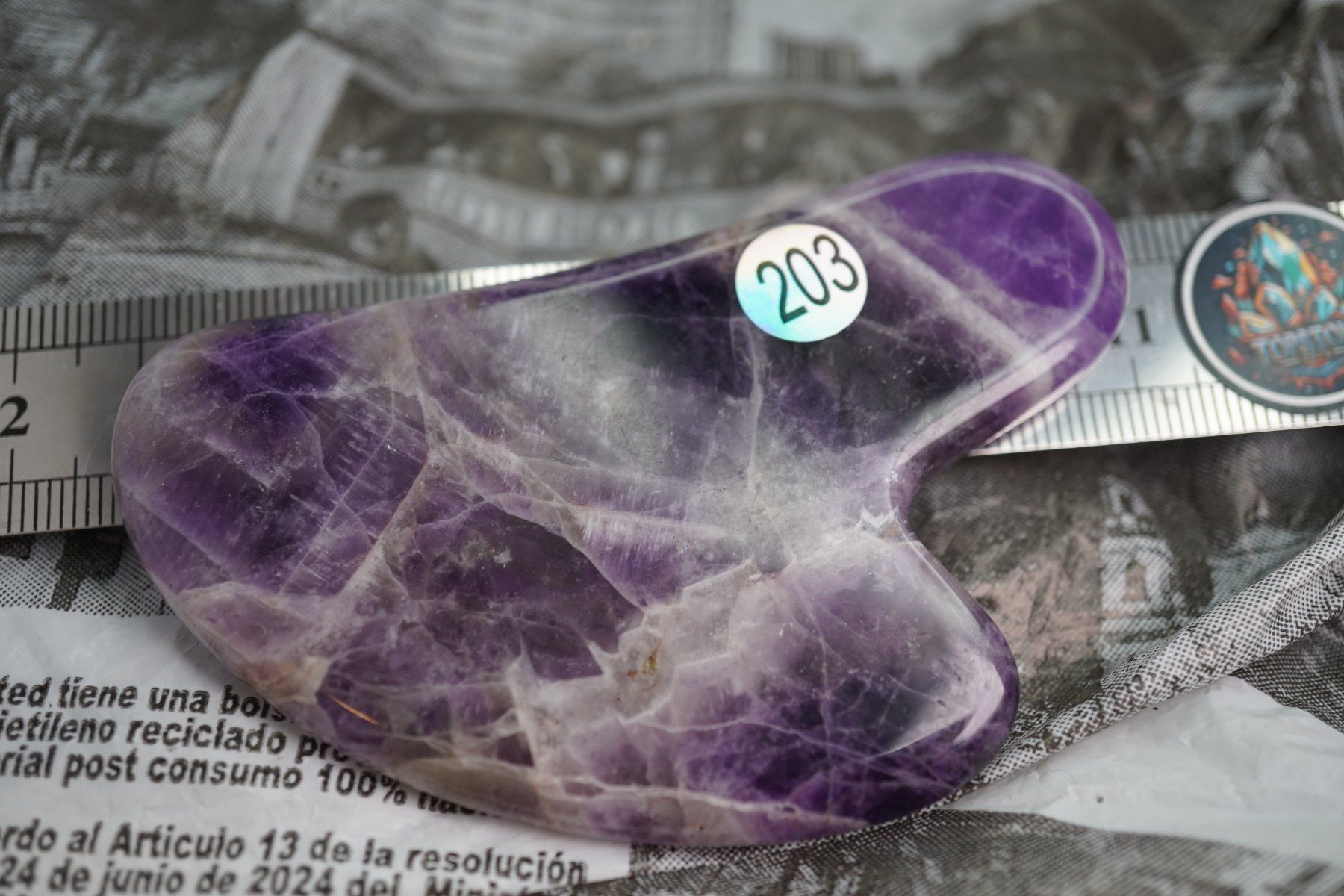 Minerali & Pietre curative: Gua Sha Massage-Stein Amethyst   ab 1.- – Nuovo e nell'imballaggio originale da Eschenbach SG venduto da topstone