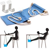 Fuss Hängematte Büro Stütze Schreibtisch Tisch Tragbar Blau
