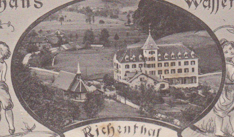 Cartoline postali: Richenthal  LU   :   alte Ansichtskarte von 1909 – Usato da Vitznau venduto da Ropaku 2