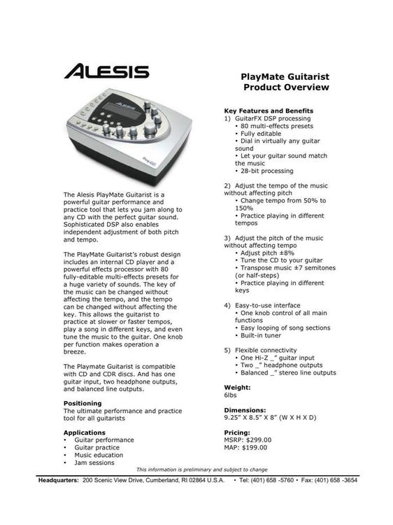 Alesis PlayMate Guitarist | Kaufen auf Ricardo