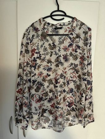 Massimo Dutti Bluse, Gr. 38, Blumenmuster, Bohostyle