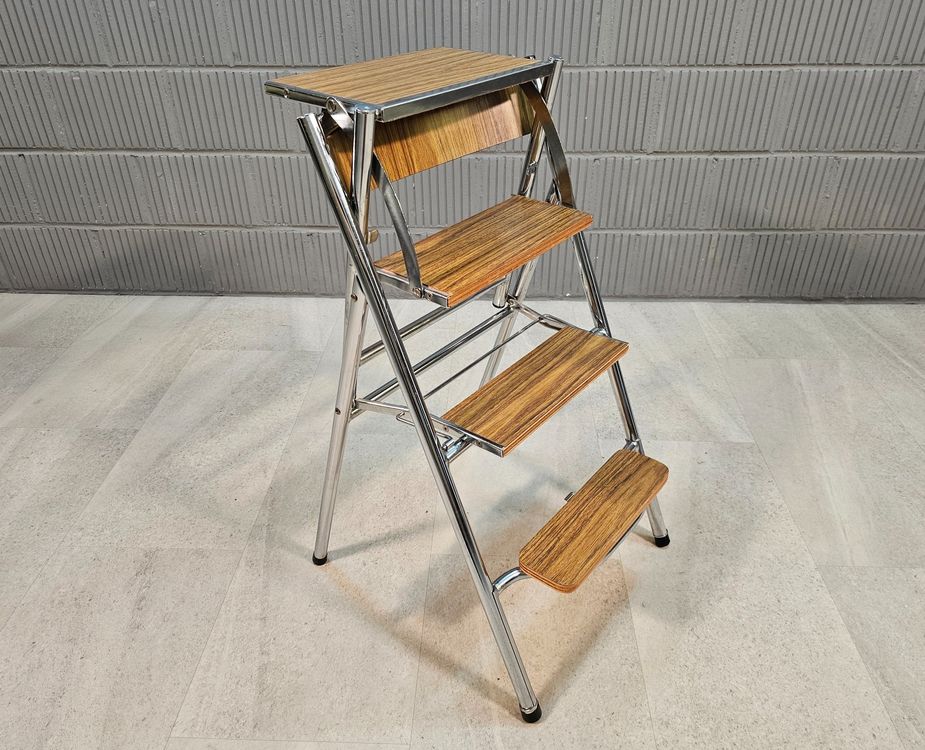 FANTASK Tritthocker 3-stufig Klappbar - Kiefernholz Leiter Bis 150kg