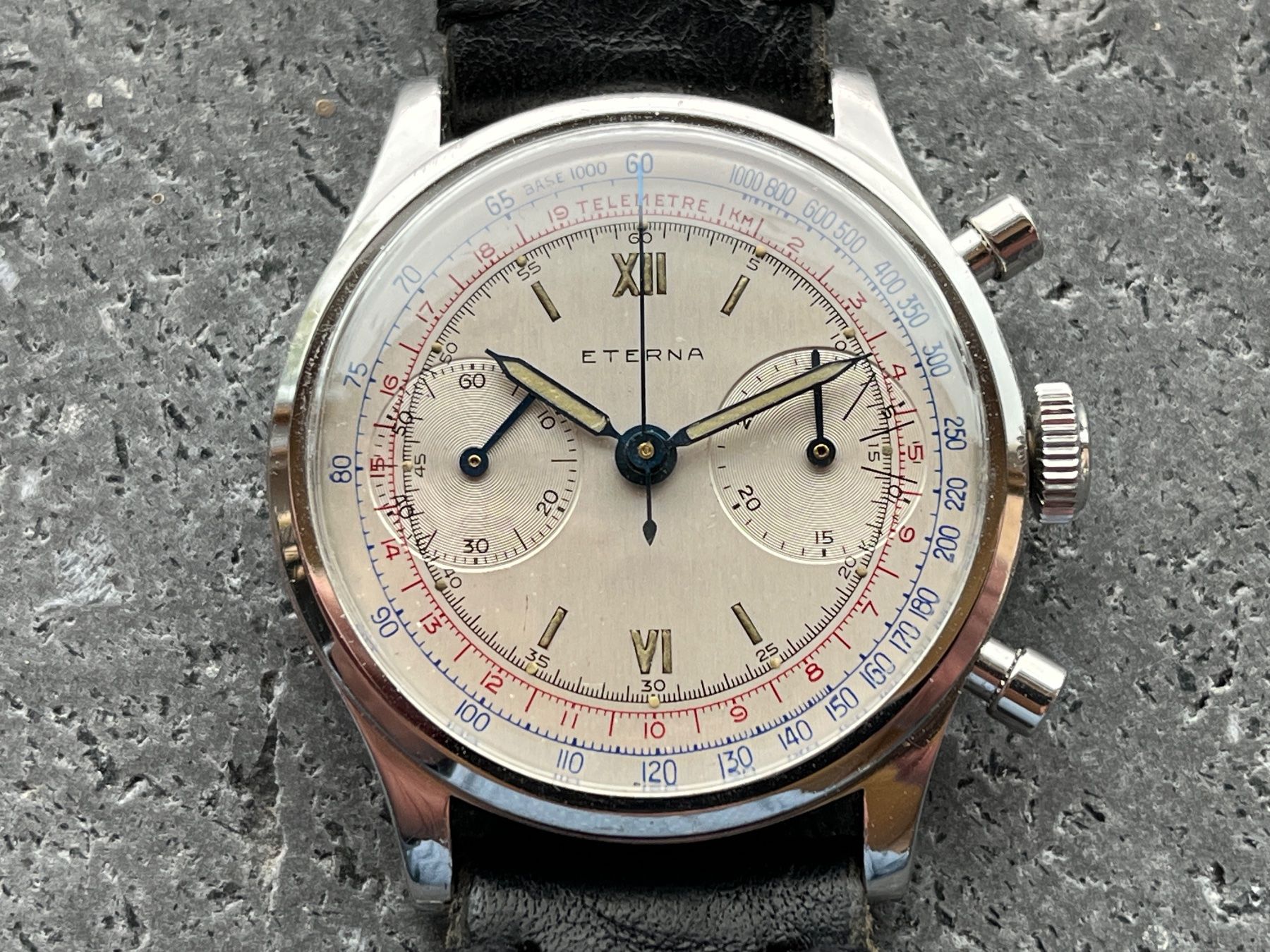 Eterna Orologi: ETERNA CHRONO 50ER-JAHRE VALJOUX 22 – Usato da Beinwil am See venduto da watchfever 1