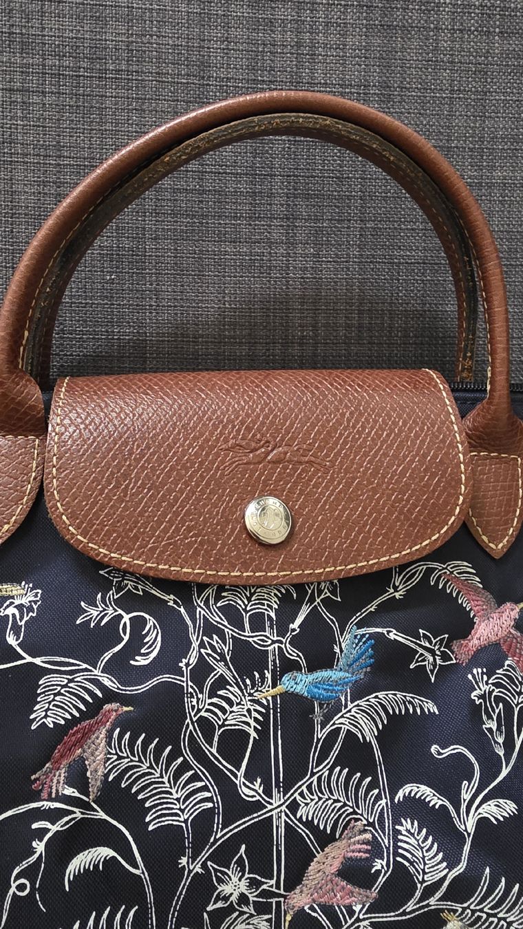 Longchamp Taschen: Longchamp Tasche blau mit Muster, wenig gebraucht – Neu (gemäss Beschreibung) aus Binningen von Hofka64 2