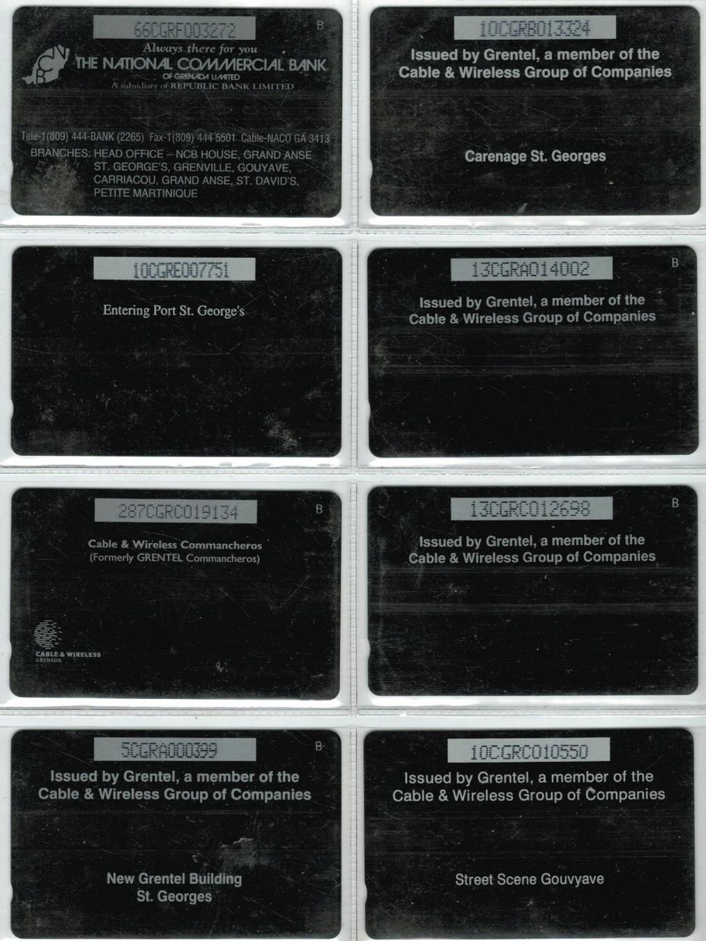 Telefon- & Taxkarten: 8 Telefonkarten Grenada – Gebraucht aus Zürich von Tolima194 1