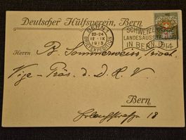 Alte Karte Bern, Landesausstellung 1914, Top Stempel