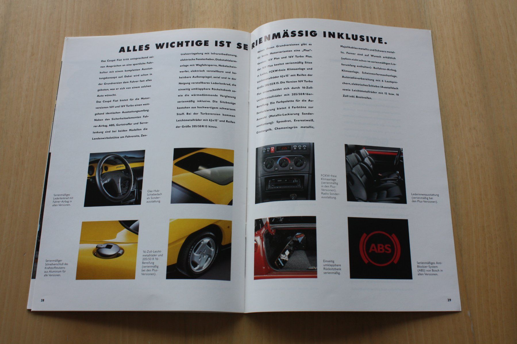 Fiat Documenti: Fiat Coupe Prospekt 1994 – Usato da Wikon venduto da erwin400 8