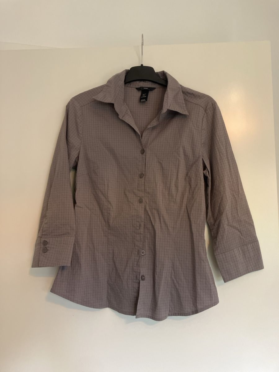 H&M Camicette: Bluse Lila-grau mit feinem Karomuster – Usato da Baden venduto da sylivianne