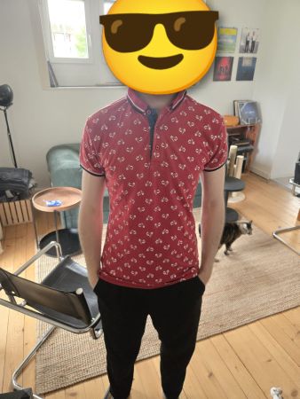 Polo rouge TOP-STAR, taille M - idéal pour l'été!