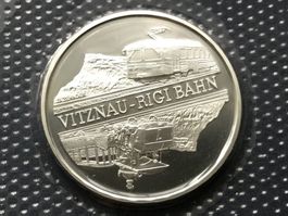 Sehr schöne 20 Franken Silbermünze RIGI BAHN 2008