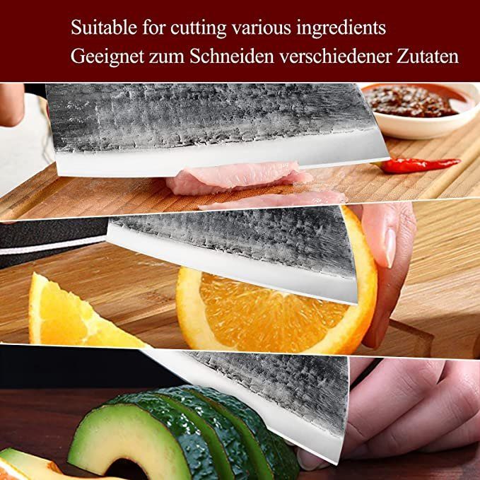 Coltelli da cucina: Hackmesser Mit Lederjacke Japanisches Messer Küchenmesser – Nuovo e nell'imballaggio originale da Oberentfelden venduto da ase_sk8n 1