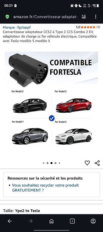Unità & Adattatore: Adaptateur CSS Combo type 2 pour Tesla – Usato da Bournens venduto da Ph0en1x 1