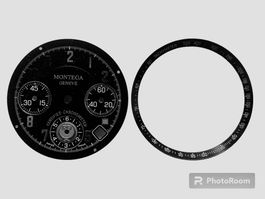 MONTEGA GENÈVE -  Chrono R9 - Cadran & Tachymètre Noir