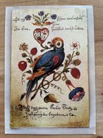 AK mit Bild von Vogel / Freundschaftsgabe 1750