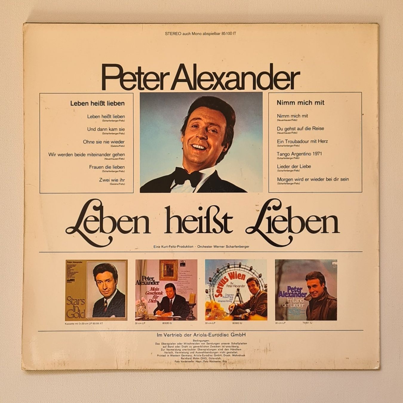 Dischi in vinile: LP | Peter Alexander | Leben heisst Lieben – Usato da Dietikon venduto da Jacky1983 1