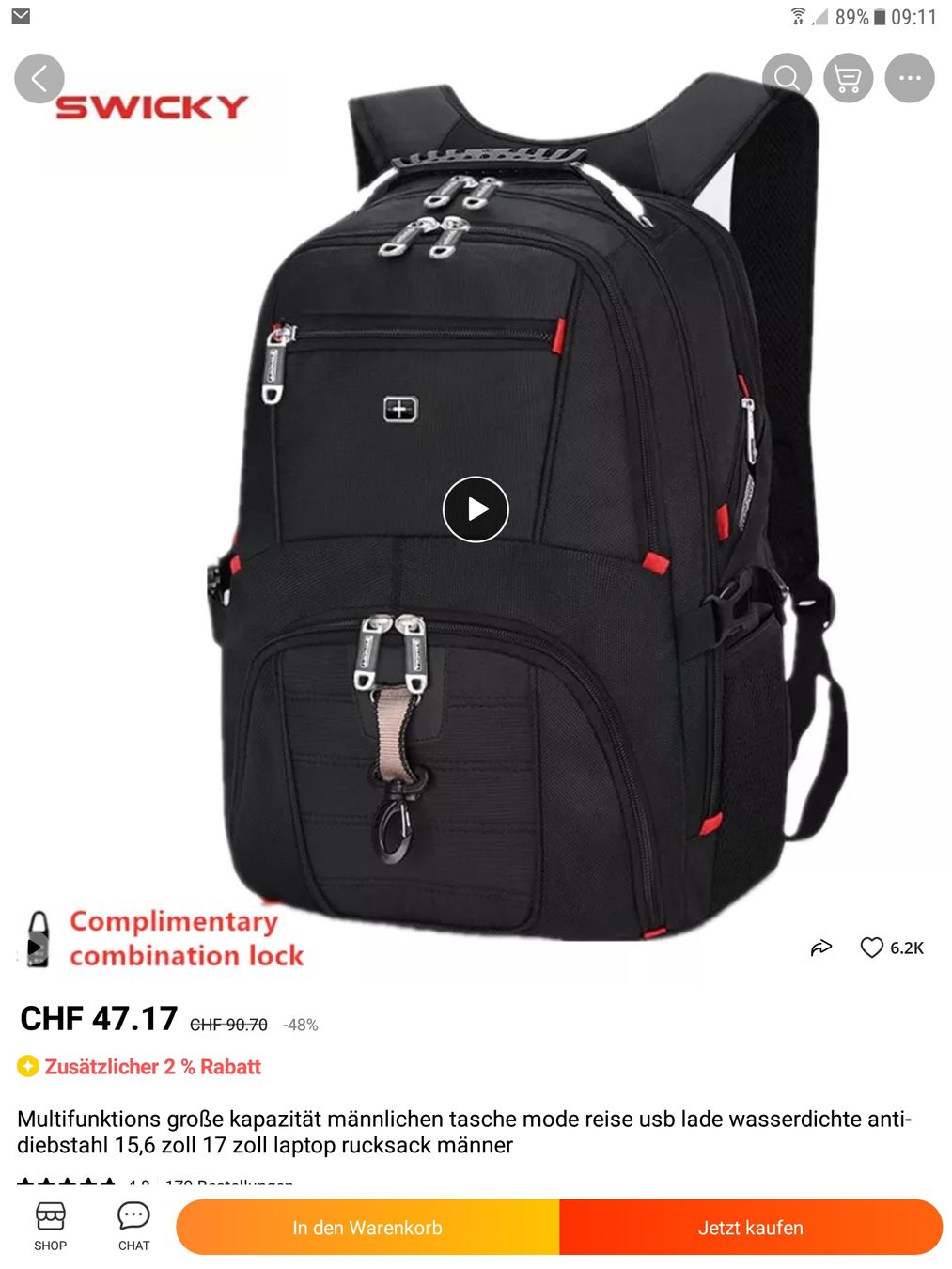 Rucksäcke: Rucksack Wandern/Schule/Ferien 35 L – Neu und originalverpackt aus St.Gallen von Kristal54 5