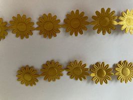 HOCHZEIT DEKORATION DEKO-BAND Blume GOLD 2 m NEU