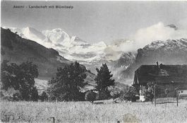 Aeschi Landschaft mit Blümlisalp