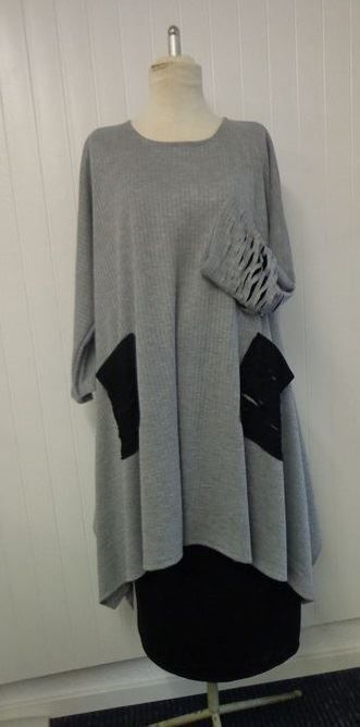 Kleider: Robe / Tunique jersey gris UNIQUE 48-52 – Neu und originalverpackt aus St-Imier von goodber 5