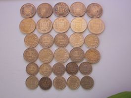 Lot Silbermünzen Schweiz je 10 x 5 Fr./2 Fr. / 1 Fr. div.Jg
