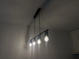 Modern Black 4-Bulb Ceiling Light Fixture - Great Deal!