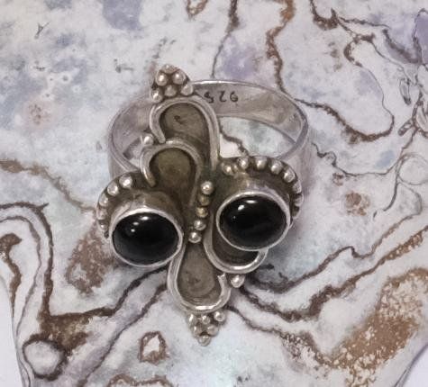 Anelli: Silberring Onyx Vintage – Usato da Zürich venduto da Melody2000 1