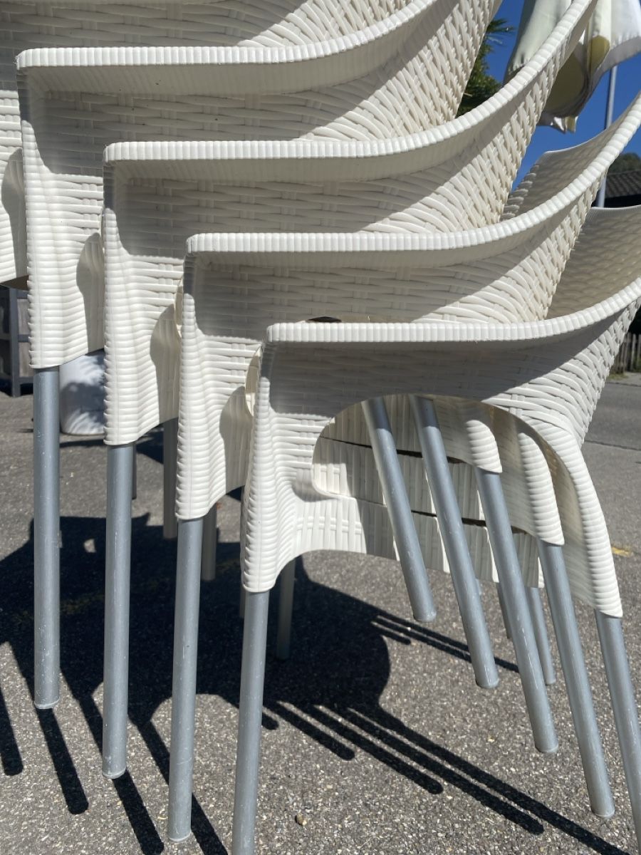 Sedie: 5 Gartenstühle weiss – Nuovo (secondo la descrizione) da Wettingen venduto da vpr_9gz6 2