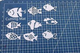 Neues Stanzschablonen-Set Fische  NEU