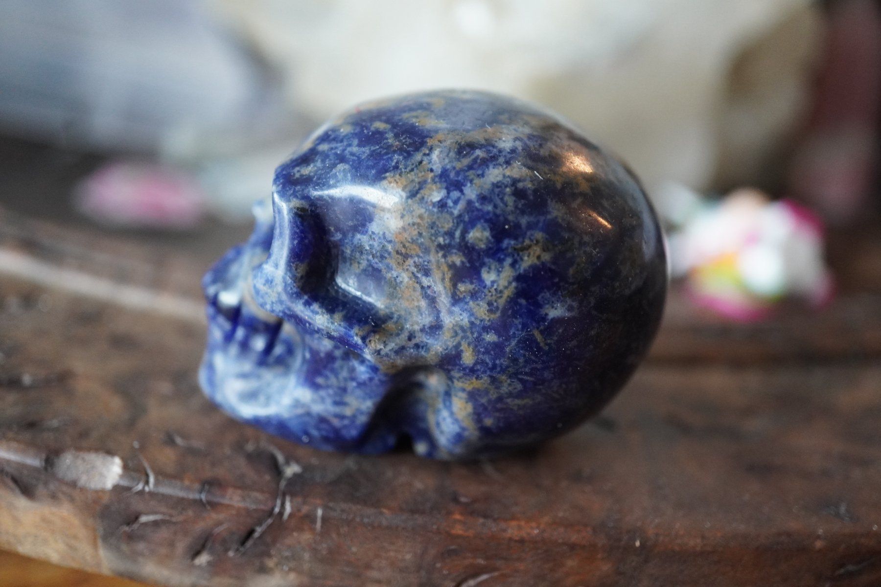 Minerali & Pietre curative: Dumortierit     Skull     "TOPSTONE" – Nuovo e nell'imballaggio originale da Eschenbach SG venduto da topstone 3