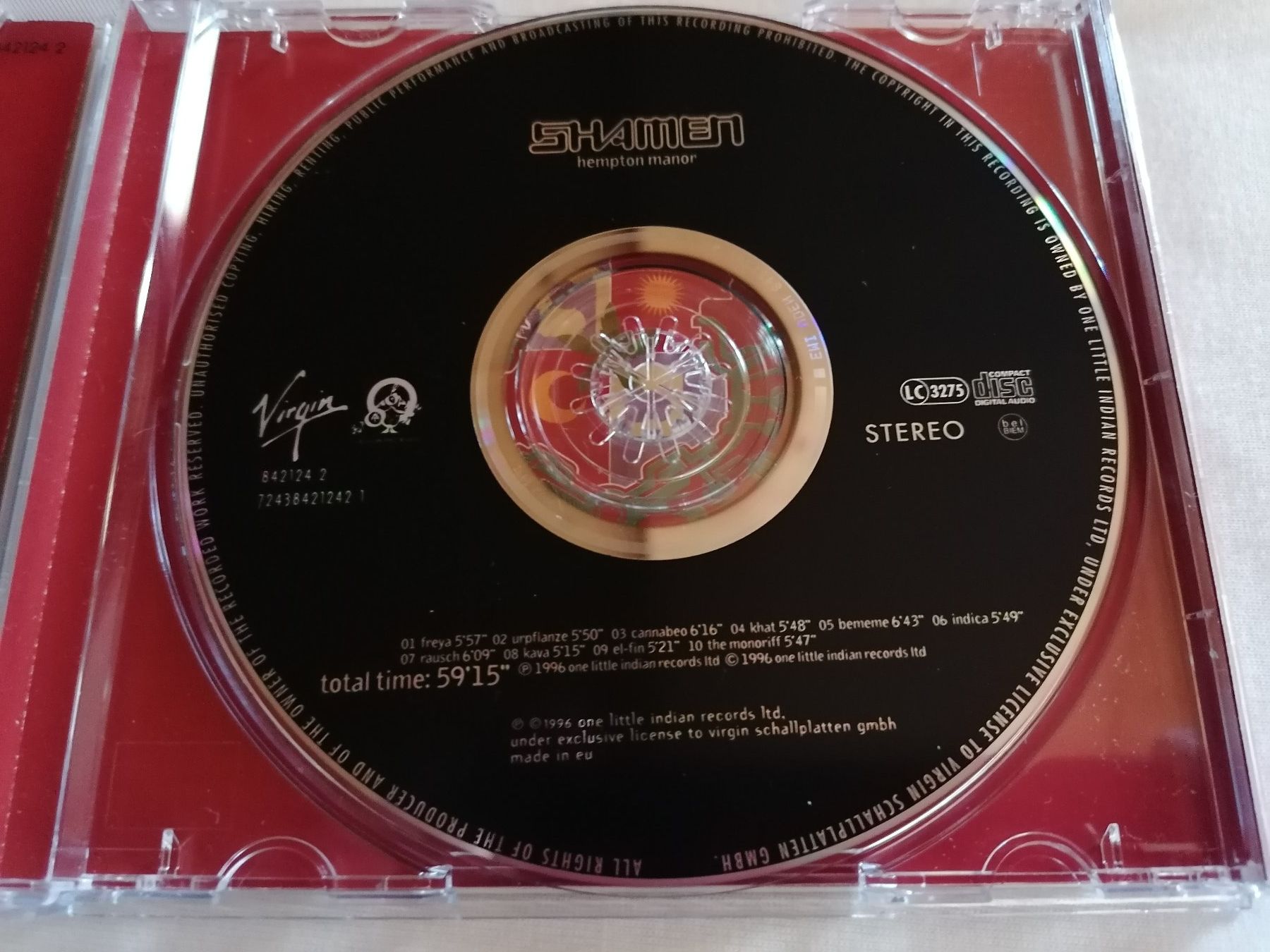CD: SHAMEN - HEMPTON MANOR, Virgin (1996) – Usato da Ermenswil venduto da easyric 2