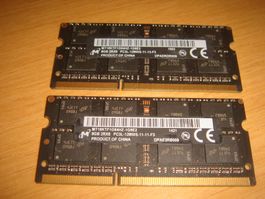 2 stück 8gb ddr3 PC3L 12800 (1600) RAM für Laptop.