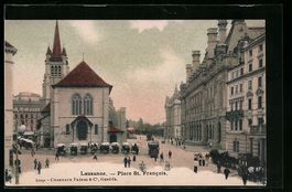 Lausanne, Place St. Francois, Strassenba