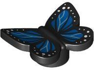 LEGO 80674pb03 Butterfly with Stud Holder with Blue Wings