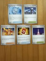 Pokemon Trainerkarten 5 Stück guter Zustand