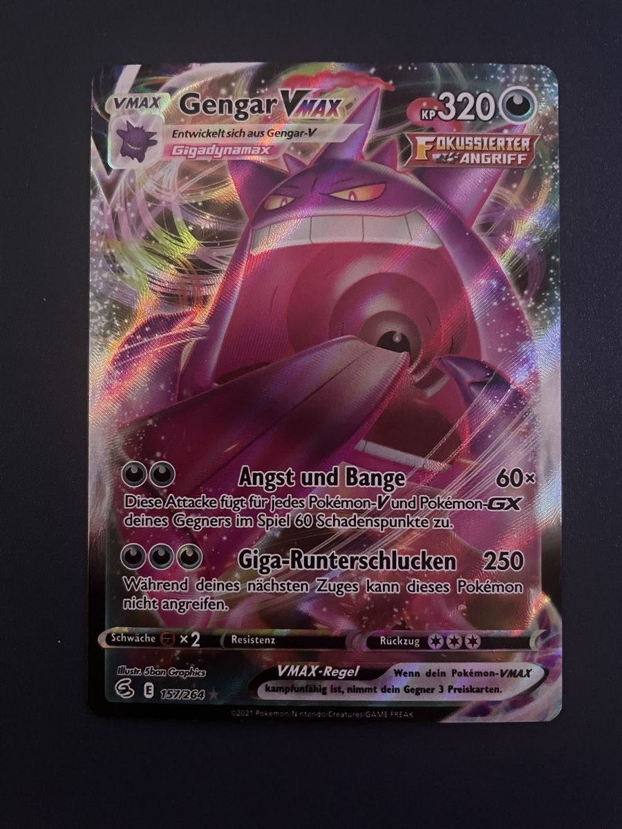 Pokémon Cartes à collectionner: Pokemon Gengar Vmax 157/264 – D'occasion à Basel par