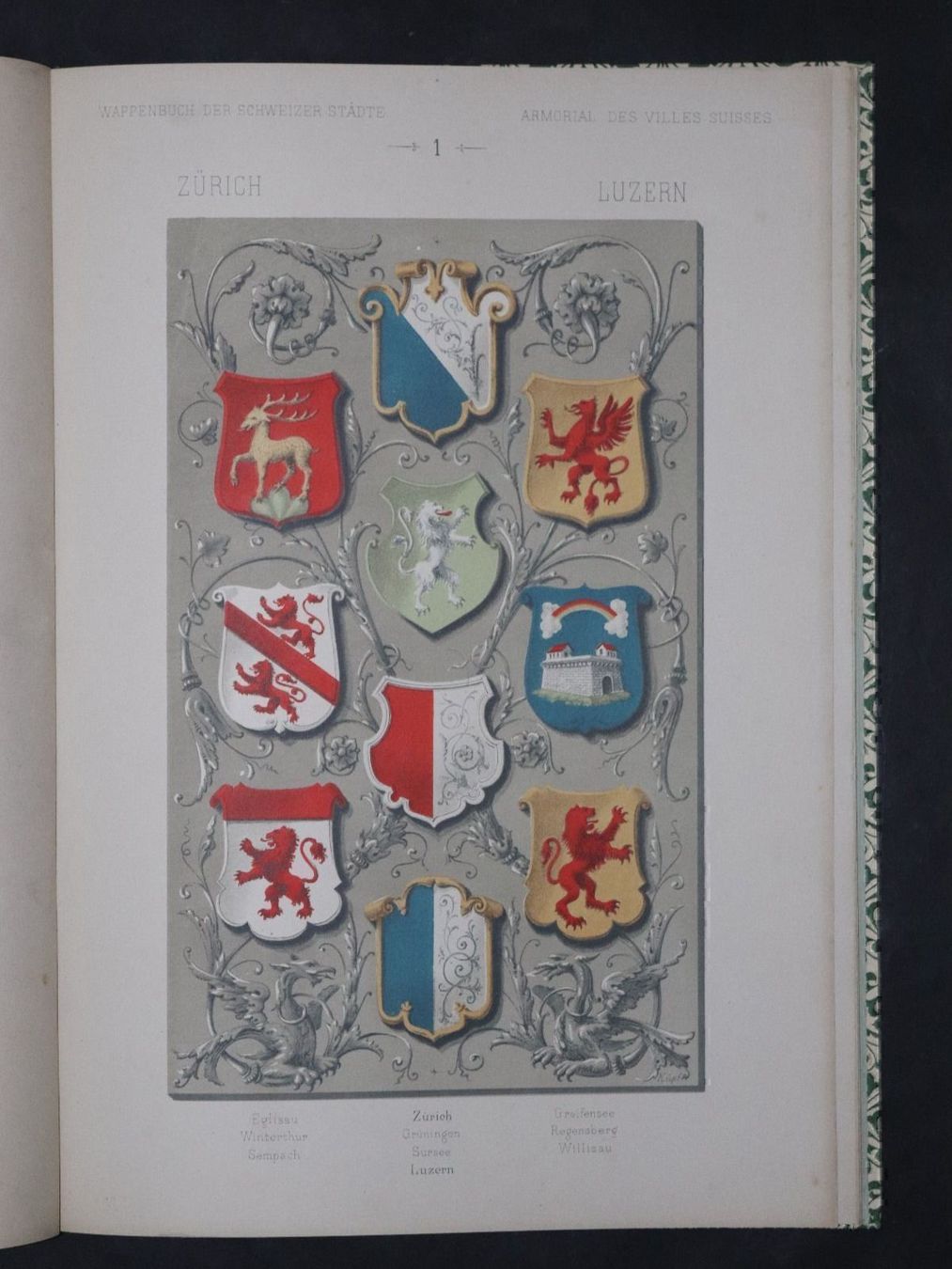 Libri: WAPPENBUCH DER SCHWEIZER STÄDTE,1885,RAR – Usato da Guensberg venduto da Herzaktion 3