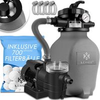 Sandfilteranlage 10200 L/h 400W grau