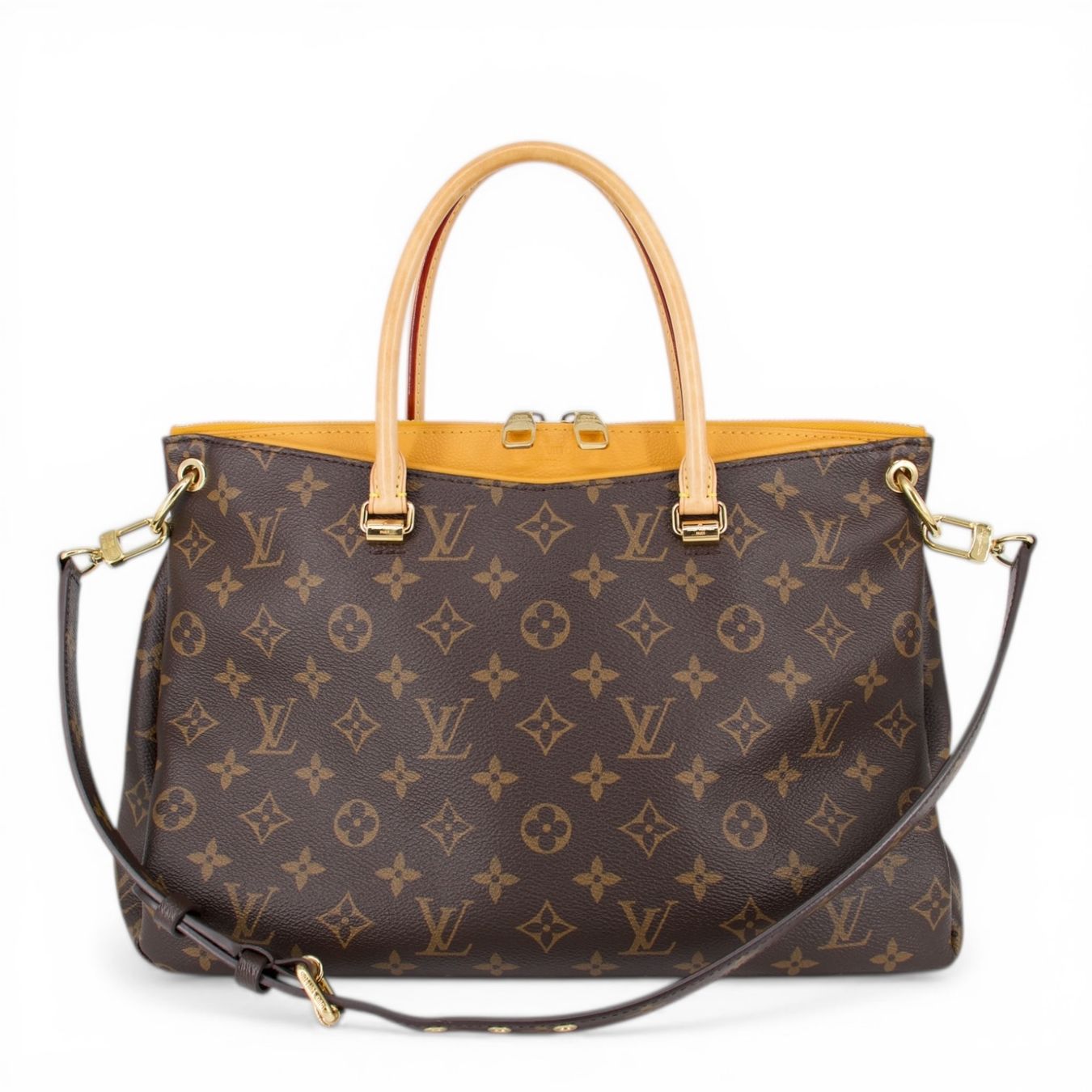 Louis Vuitton Taschen für Damen: Louis Vuitton Pallas MM Monogram safran – Gebraucht aus Binningen von Designerlabels