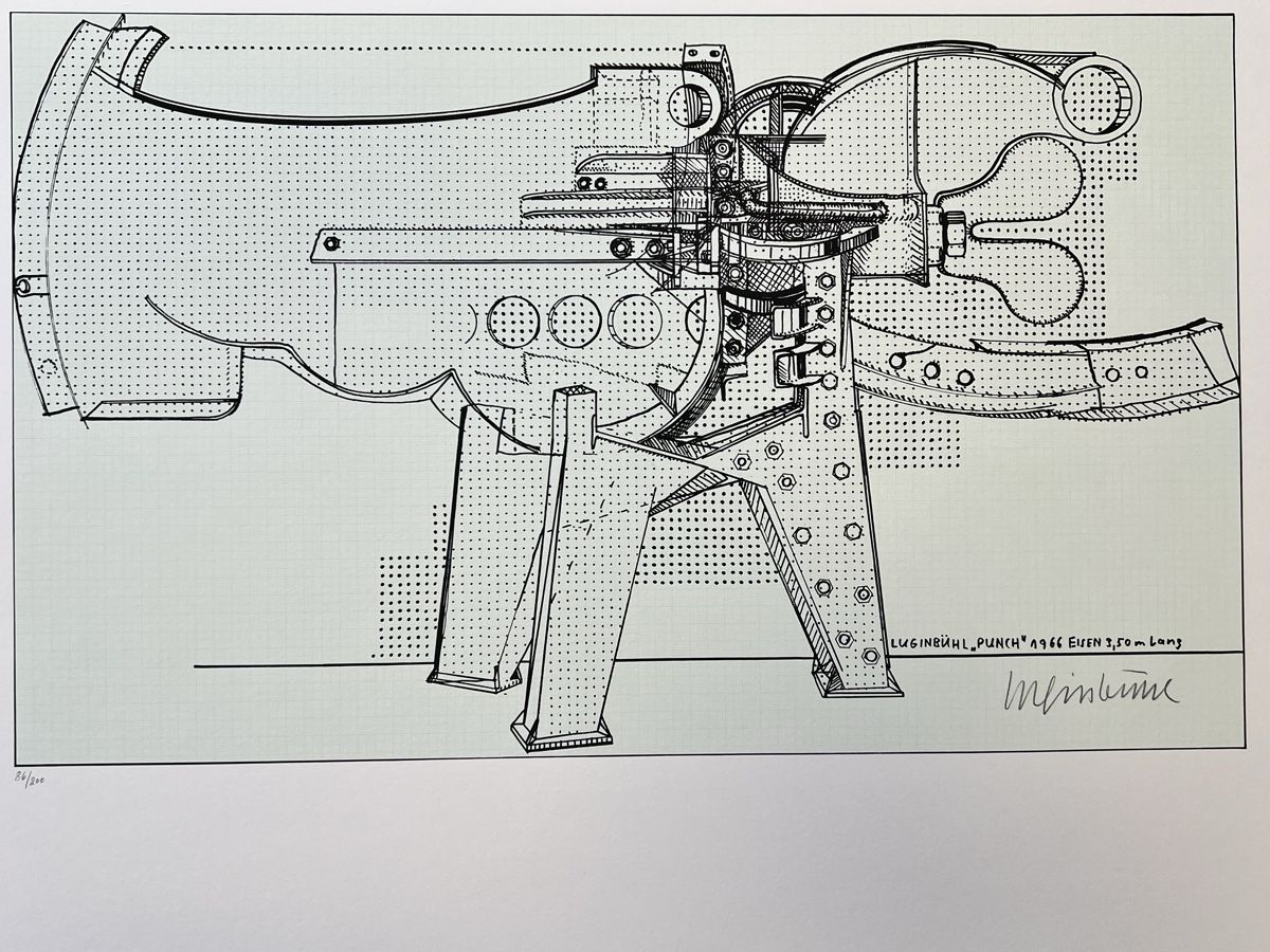 Grafica & Litografie: Bernhard Luginbühl, Original Serigraphie Punch 1969 – Usato da Adliswil venduto da bilderboerse-zuerich 2