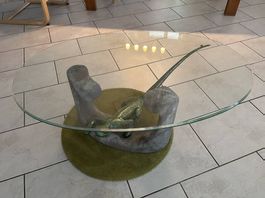 Salon Tisch Spezial Unikat massiv Glas