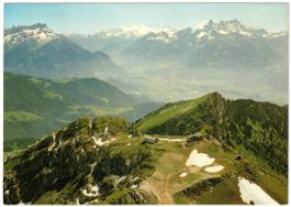 Leysin - Berneuse mit Dents du Midi (Luftaufnahme?)