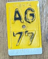 AG 77 - TÖFFLINUMMER - MOFASCHILD - PLAQUE DE MOFA - AG 77