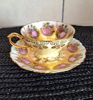 Tasse Espresso Porcelaine Bavière Or Fin Love Story