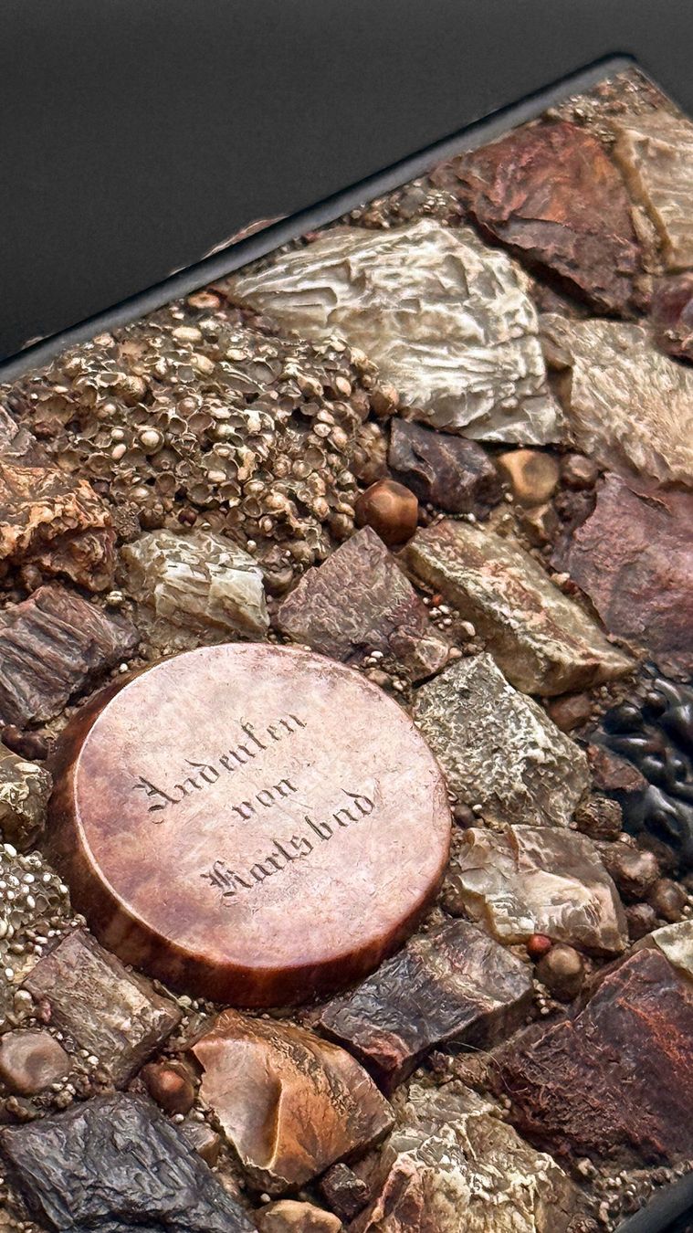 Barattoli: Seltene antike Karlsbad Sprudelstein Schatulle – Usato da Luzern venduto da Eukalyptus 8