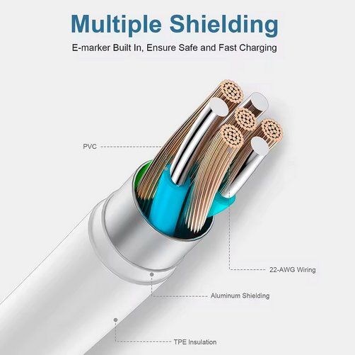Apple Cavi: iPhone 15 USB-C Kabel 1m Schnellladen – Nuovo e nell'imballaggio originale da Basel venduto da discountshop 1