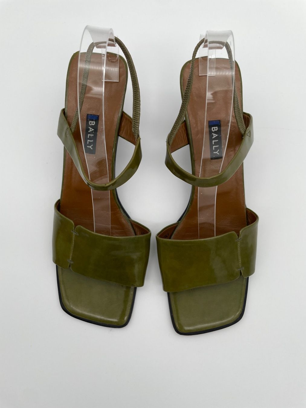Bally Scarpe da donna: Bally Vintage Square Toe Slingback EU 40.5 Grün – Usato da Zürich venduto da shoe_shop 4